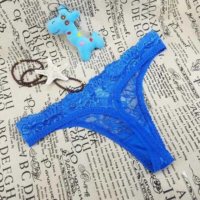 8color Gift full beautiful lace Women's Sexy lingerie Thongs G-string Underwear Panties Briefs Ladies T-back  1pcs/Lot zhx9401