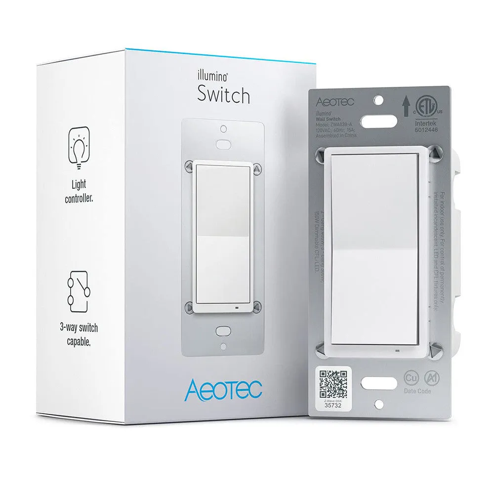 Aeotec Z-Wave Plus v2 illumino On/Off Wall Switch, Gen7