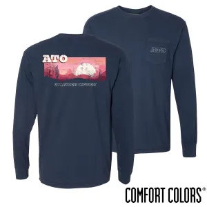 ATO Comfort Colors Wander Often Long Sleeve Pocket Tee