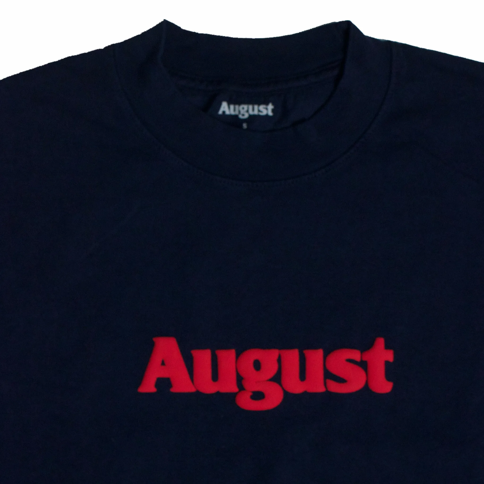 August Puff Logo T-Shirt (Navy/Red)