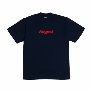 August Puff Logo T-Shirt (Navy/Red)