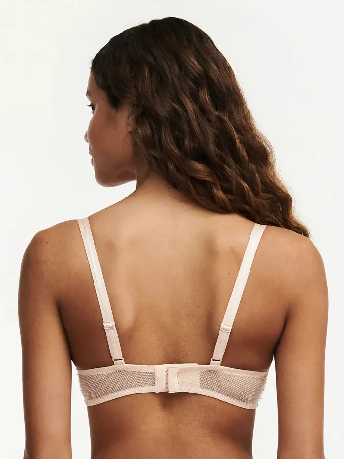 Beige Day to Night Lace Unlined Demi Bra