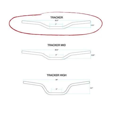 BILTWELL Handlebars Tracker 7/8" - Chrome Non Dimpled