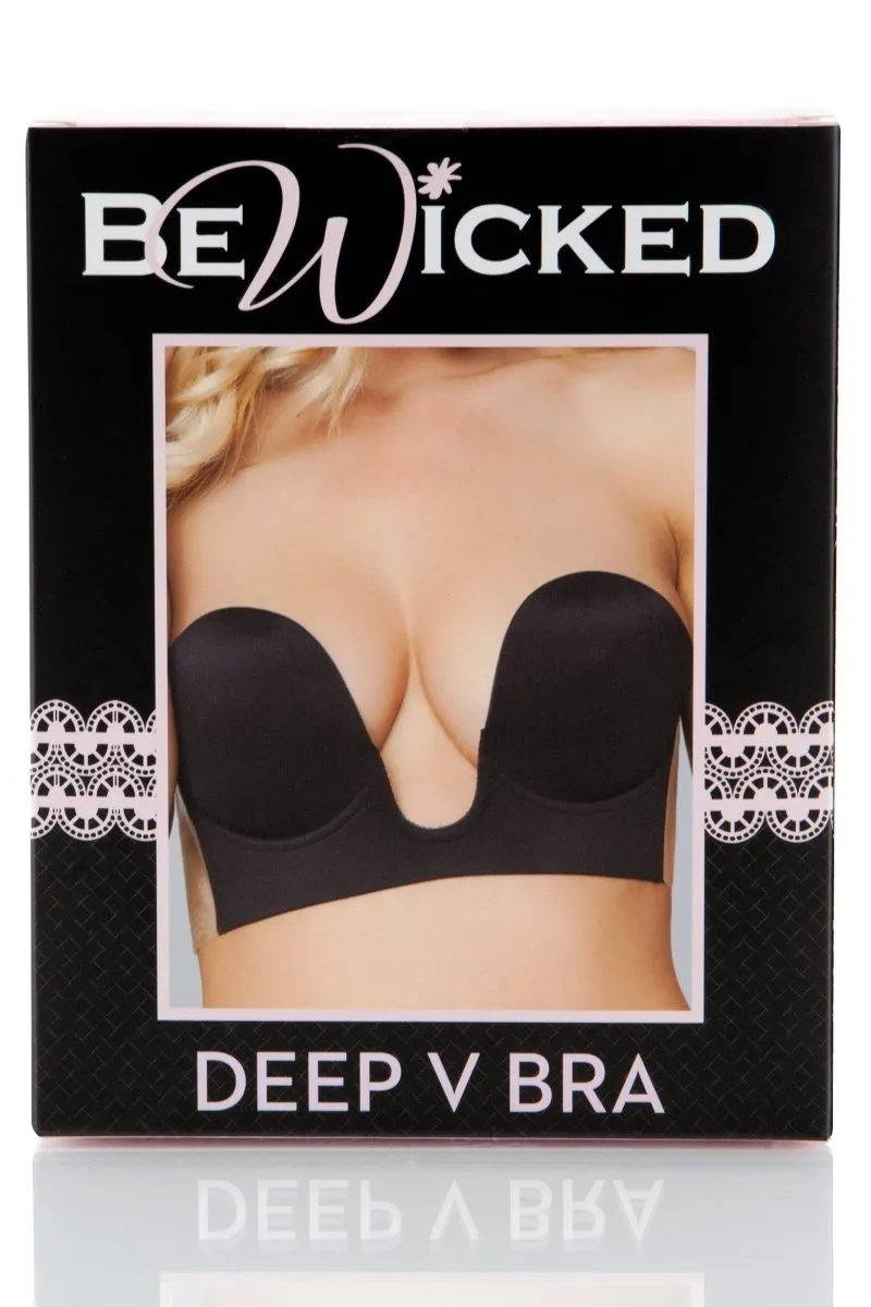 Black Deep V Bra