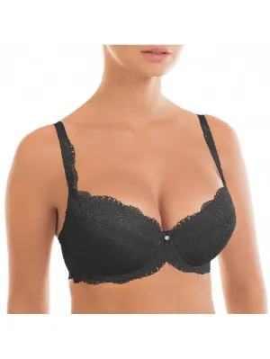 Black Victoria Lace Push Up Bra