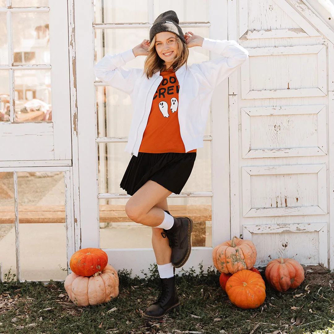 Boyfriend Tee, Burnt Orange Boo Crew