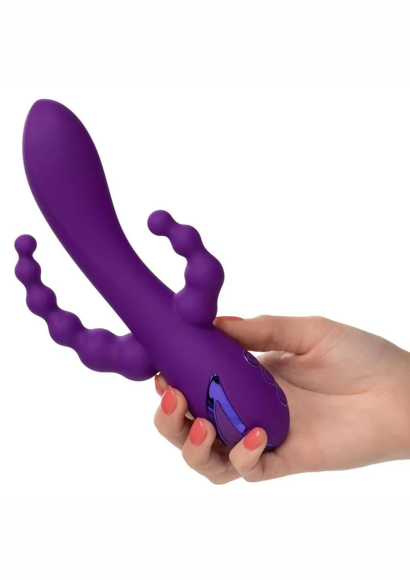 California Dreaming Long Beach Bootylicious Rechargeable Silicone Dual Penetrating Rabbit Vibrator