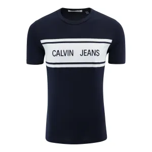 Calvin Klein Men's Jeans Striped T-Shirt Night Sky