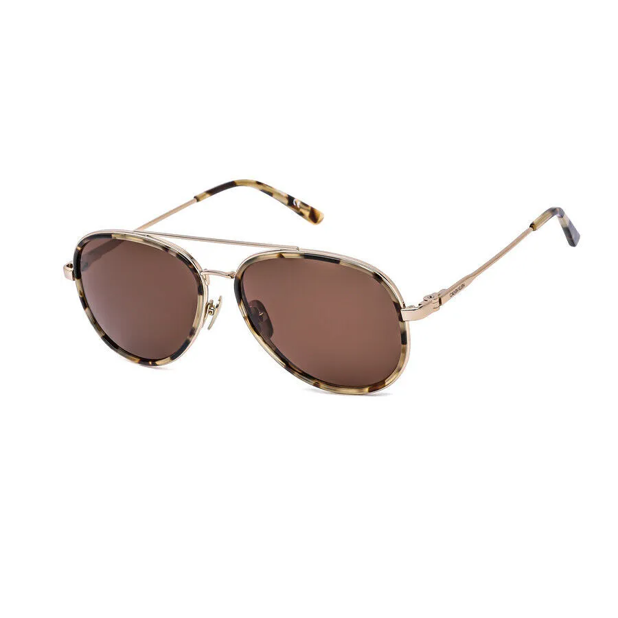 Calvin Klein Unisex Tortoise Round Sunglasses CK18103S