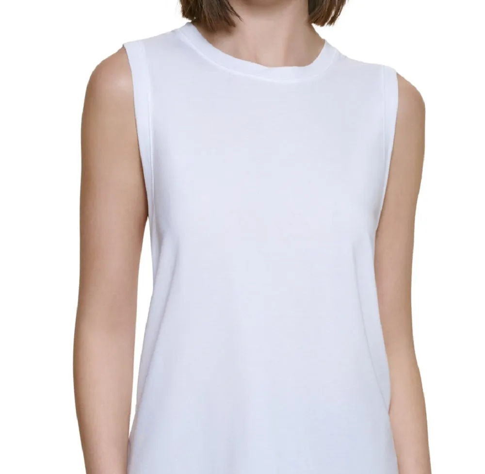 Calvin Klein Women's Dropped Armhole Tank Top White Size XX-Large