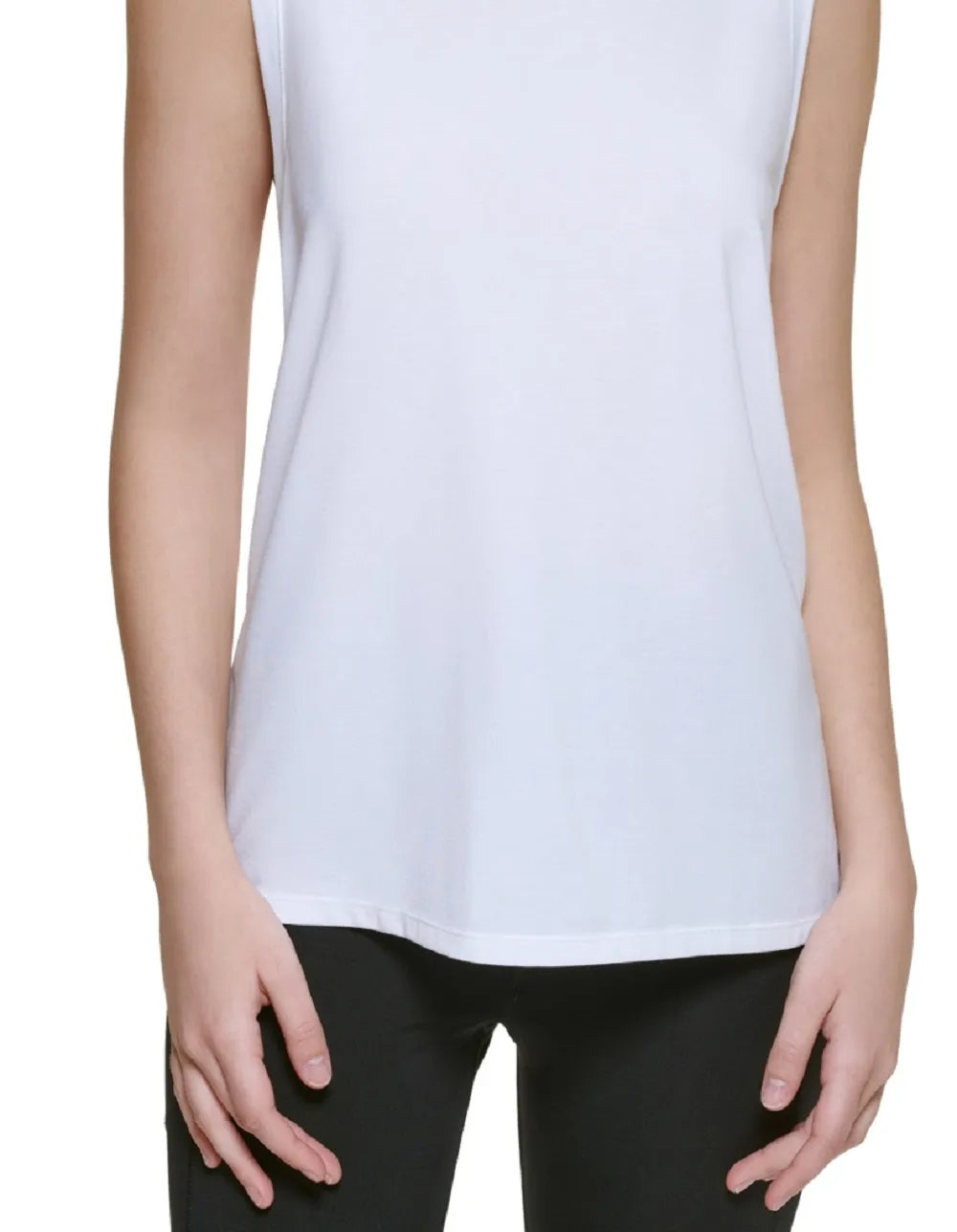 Calvin Klein Women's Dropped Armhole Tank Top White Size XX-Large