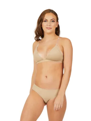 Capezio Deep Neck Clear Back Bra 3777T - Youth Sizes