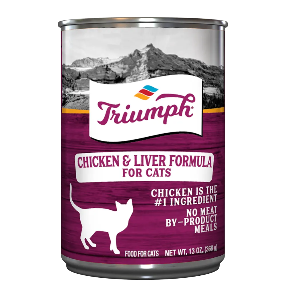 Chicken and Liver Recipe Wet Cat Food | 13 oz - 12 pk | Triumph