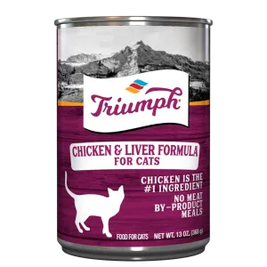 Chicken and Liver Recipe Wet Cat Food | 13 oz - 12 pk | Triumph