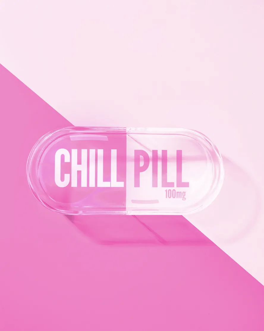 Chill Pill Trinket Tray | Pink