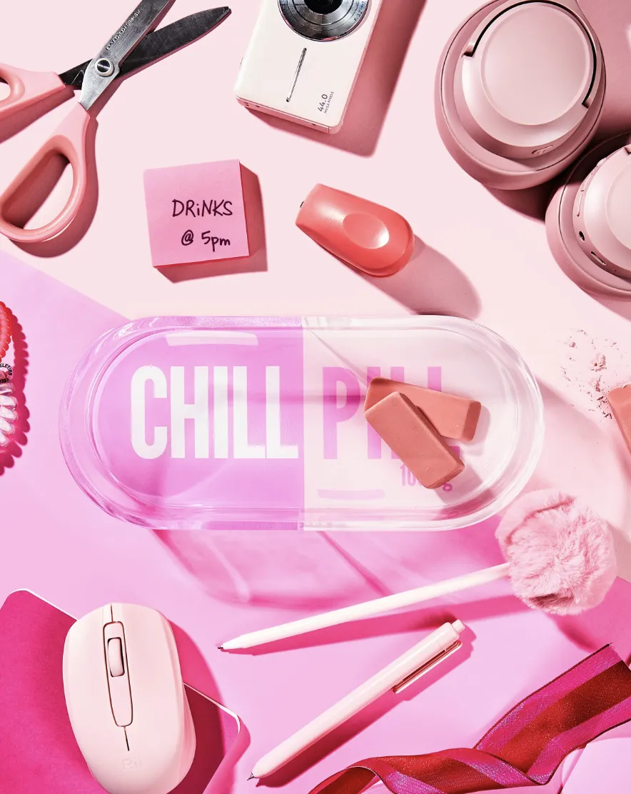 Chill Pill Trinket Tray | Pink