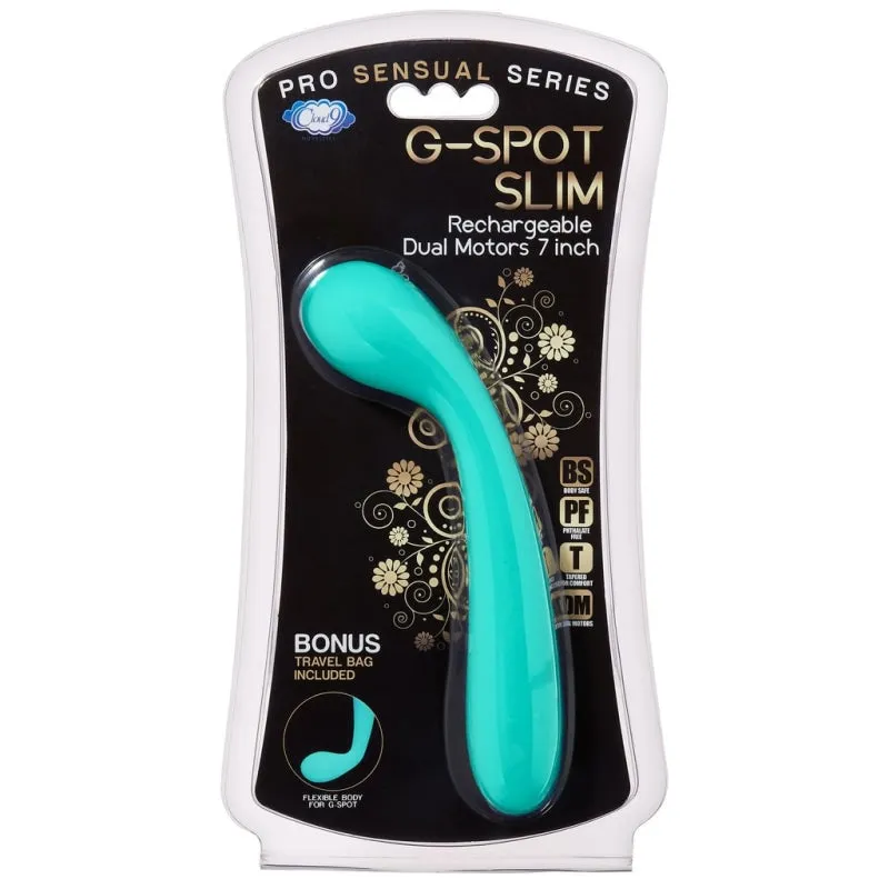 Cloud 9 Novelties G-Spot Slim 7 Inch Flexible Body Vibrator - Teal