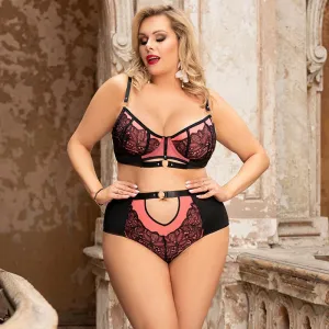 Comeondear Lace Bra Set Plus Size