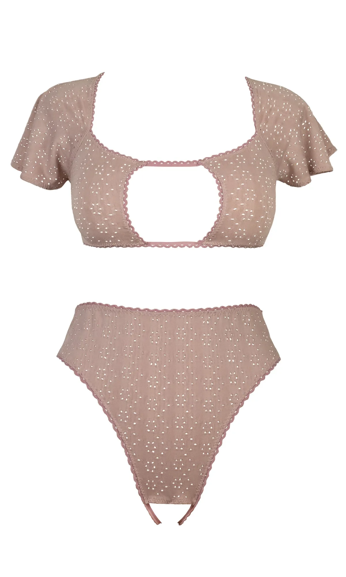 Coquette Crop Top - Pink - Ready to Ship