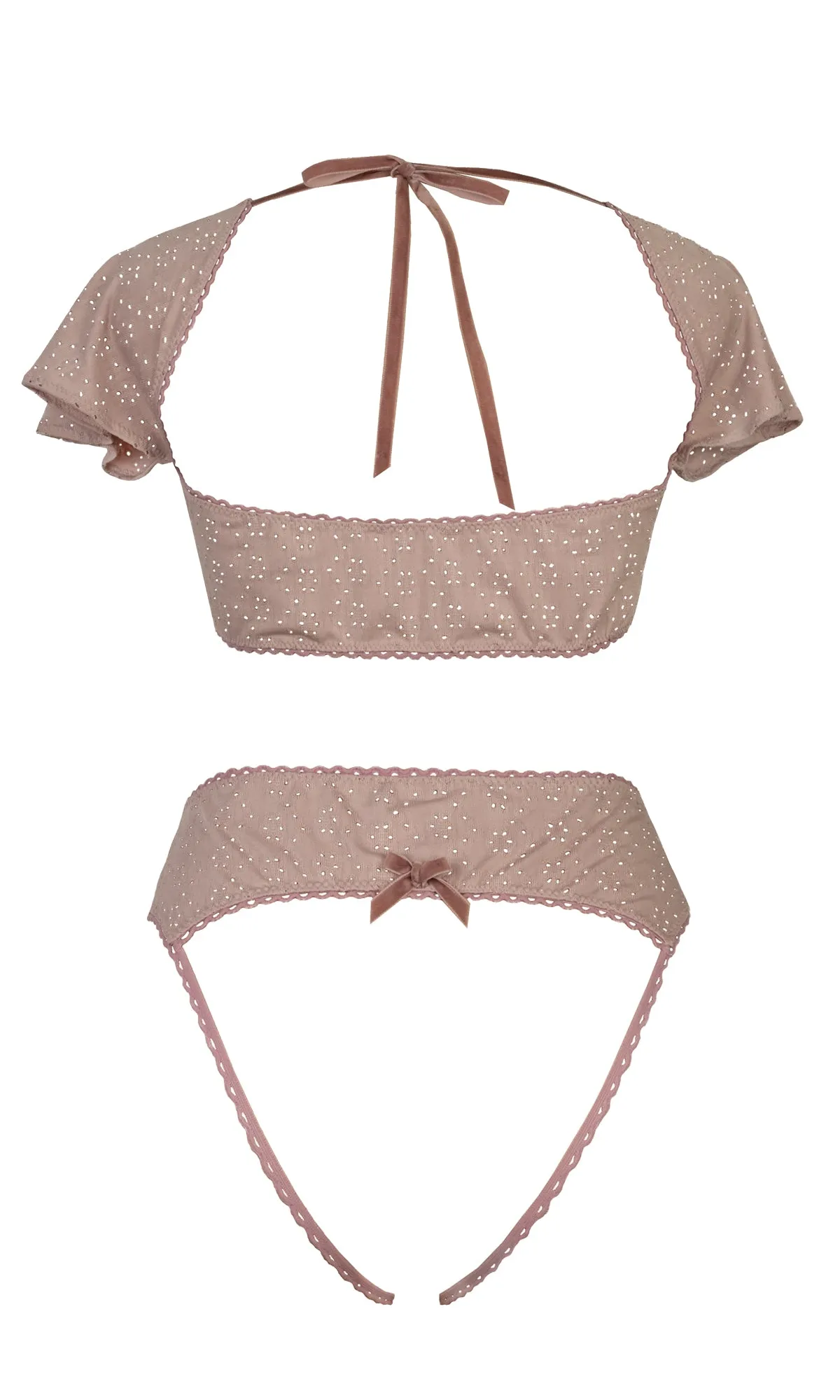 Coquette Crop Top - Pink - Ready to Ship