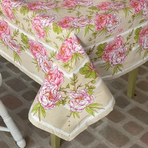 Cotton Tablecloth: "Eloise Tea Stain"