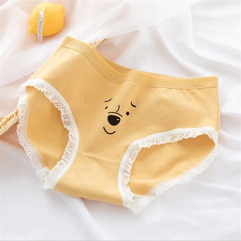 Cotton Women's Panties Comfortable Briefs Cute Cartoon Bear Underwear Sexy Intimates Lingerie Underpant Panty M-XL