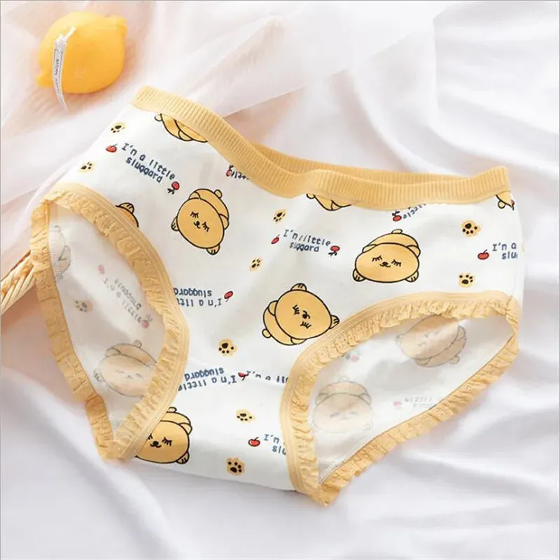 Cotton Women's Panties Comfortable Briefs Cute Cartoon Bear Underwear Sexy Intimates Lingerie Underpant Panty M-XL