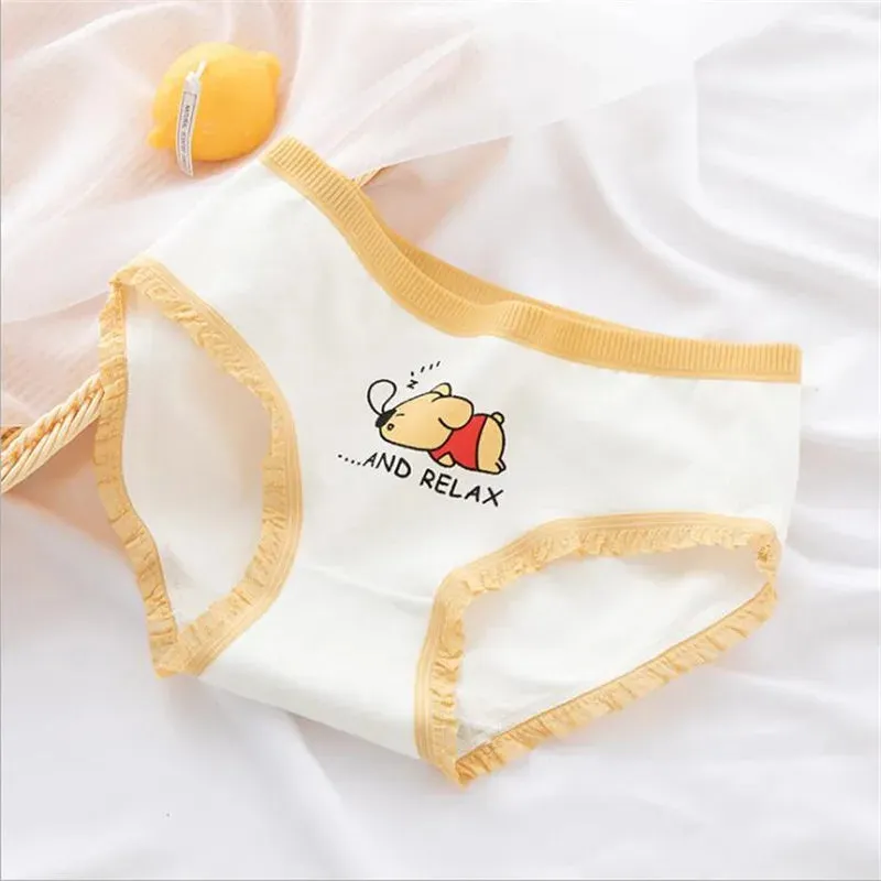 Cotton Women's Panties Comfortable Briefs Cute Cartoon Bear Underwear Sexy Intimates Lingerie Underpant Panty M-XL