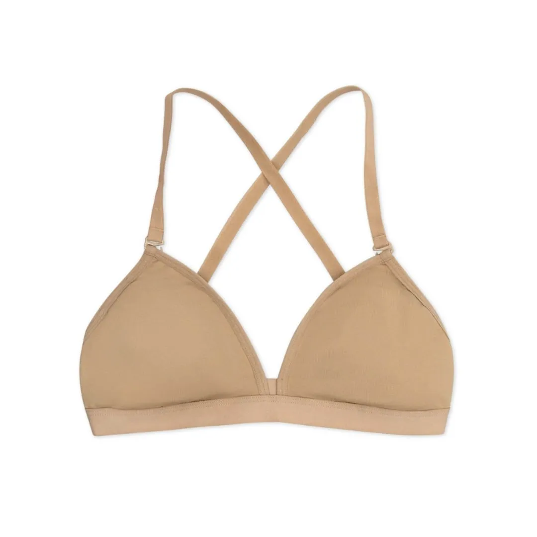 Deep Neck Clear Back Bra