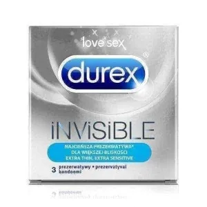 DUREX Invisible condoms for greater closeness x 3 pieces