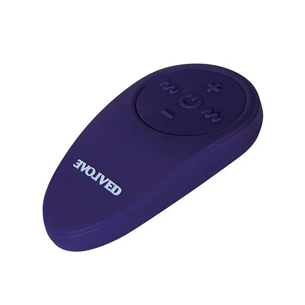 Evolved - Smooshy Tooshy Vibrating Remote Control Anal Plug (Purple)