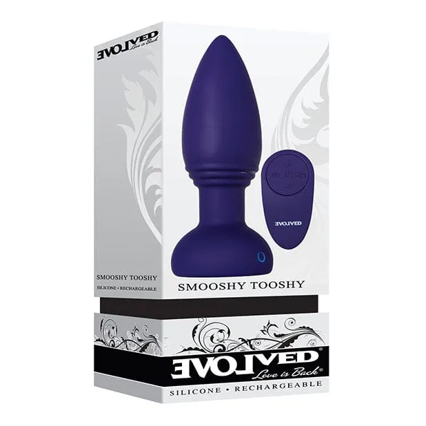 Evolved - Smooshy Tooshy Vibrating Remote Control Anal Plug (Purple)