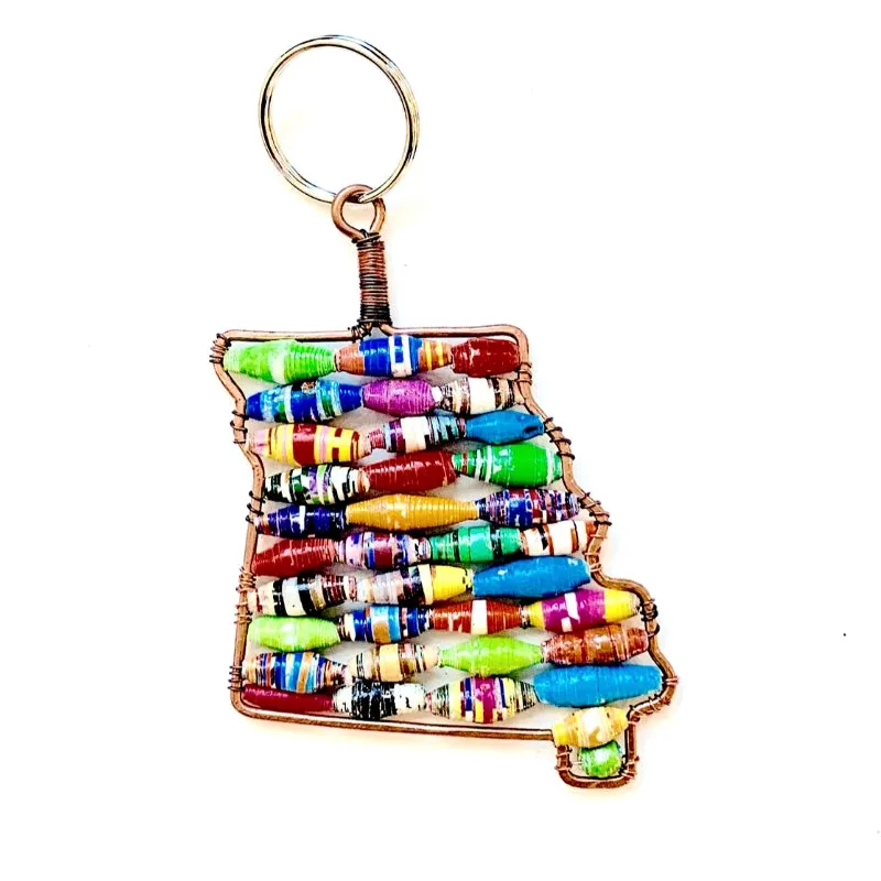 EXCLUSIVE Missouri Paper Bead Keychain