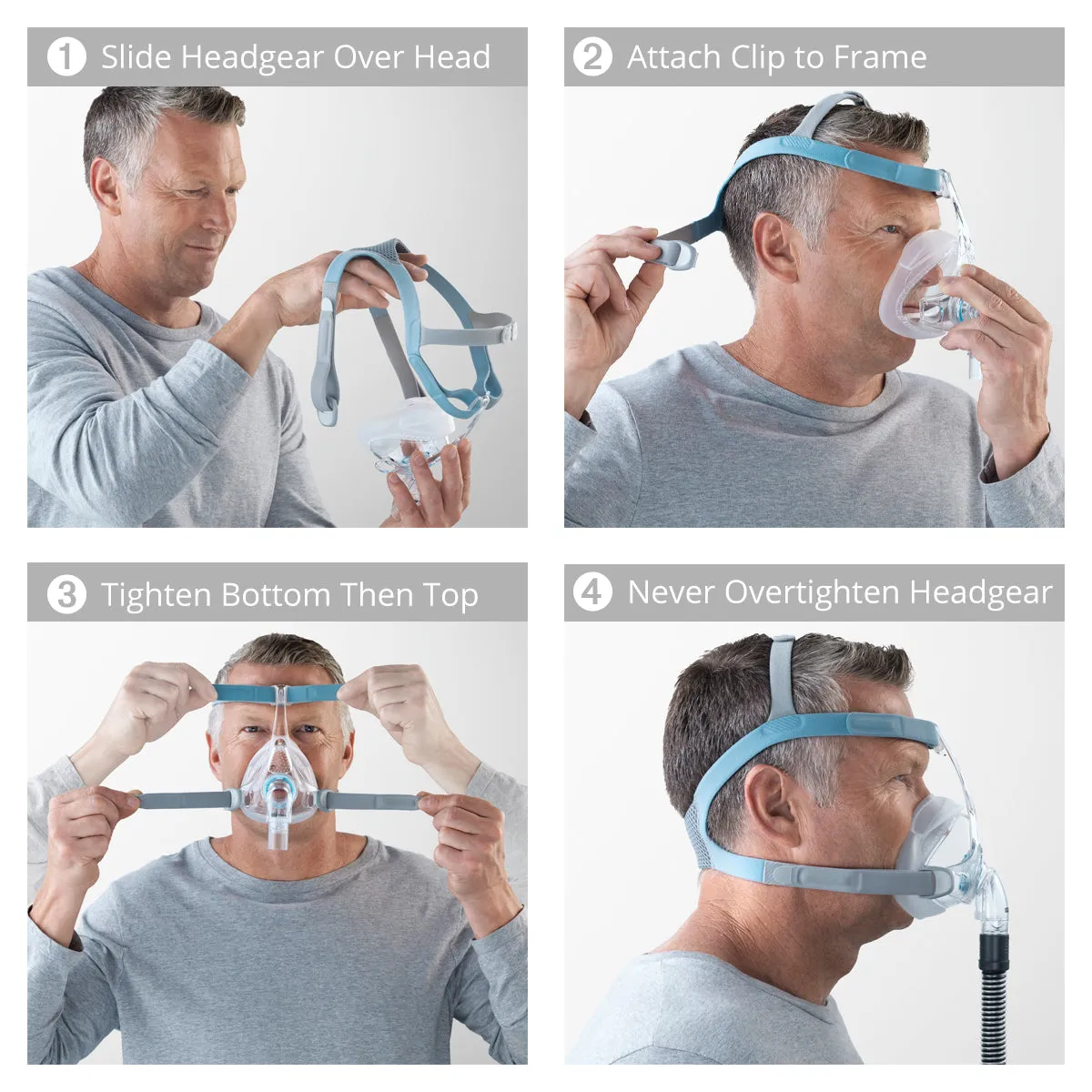 F&P Vitera Full Face CPAP/BiPAP Mask with Headgear