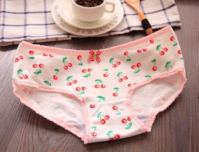 Hot Selling Cotton Sexy Panties Women's Underwear Briefs Cartoon Printing cueca cute calcinhas Girls Lingerie Intimates