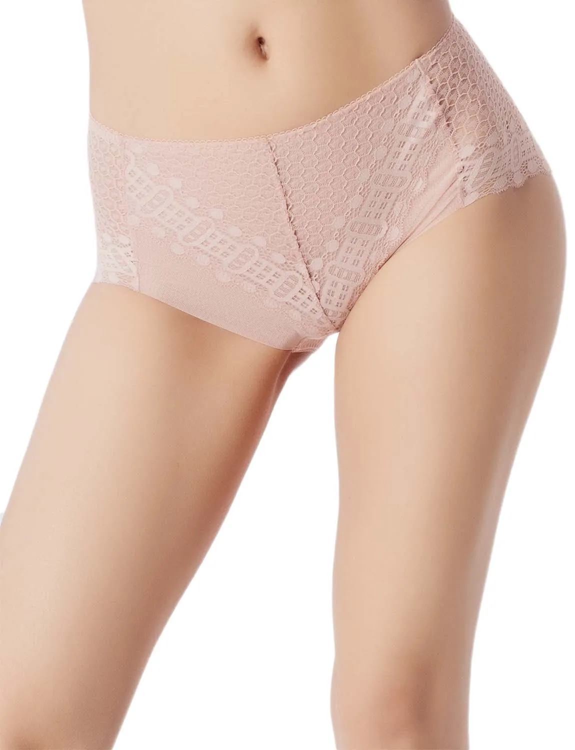 iB-iP Women's See-through Ladies Briefs Hipster Panties Eyelet Lace Knickers