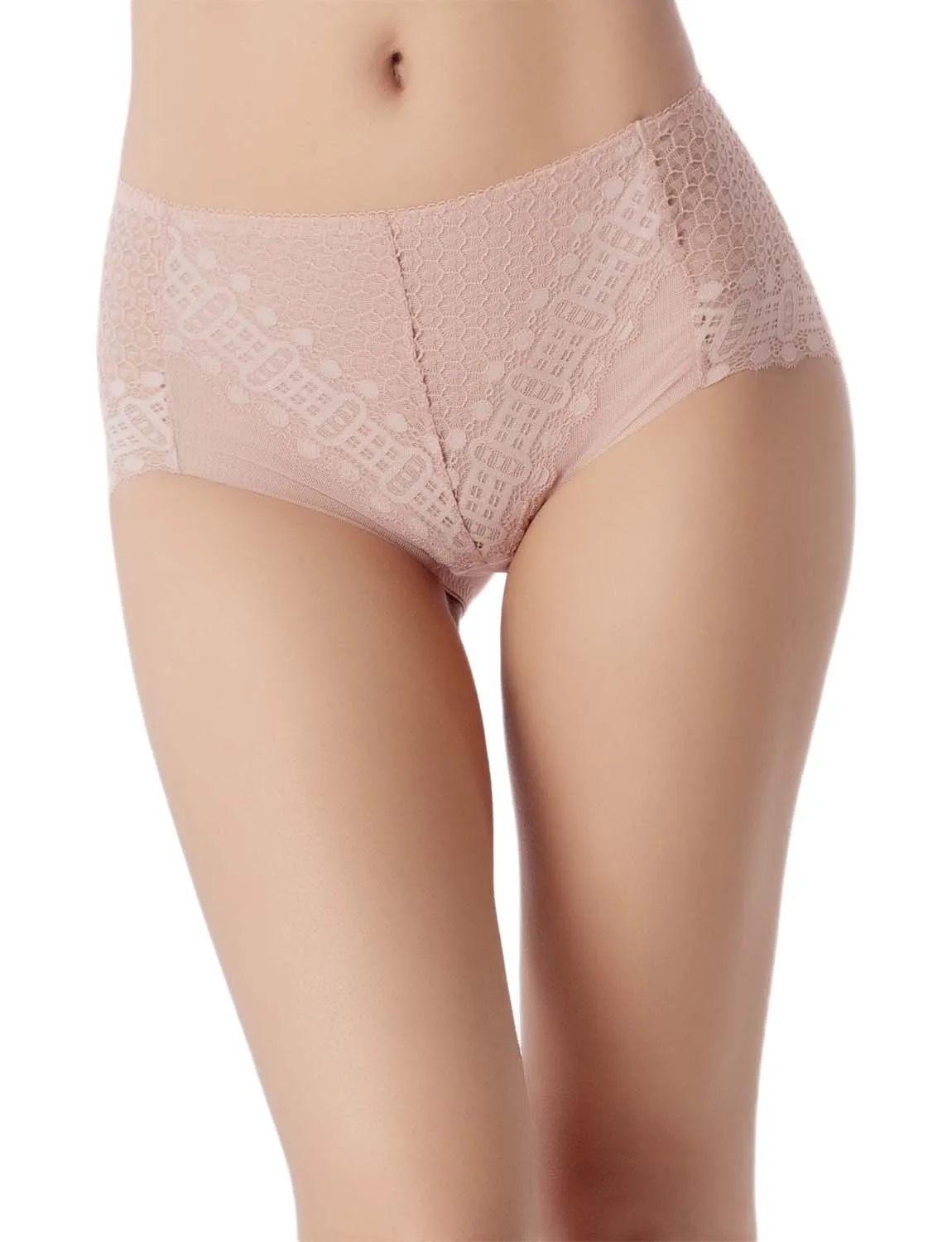 iB-iP Women's See-through Ladies Briefs Hipster Panties Eyelet Lace Knickers