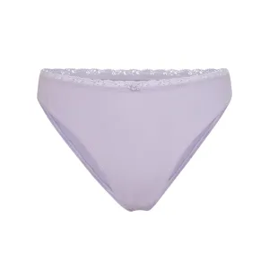 LACE POINTELLE MID RISE BRIEF | LAVENDER