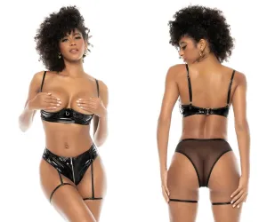 Mapale 2756 Philou Two Piece Lingerie Set Color Gloss Black