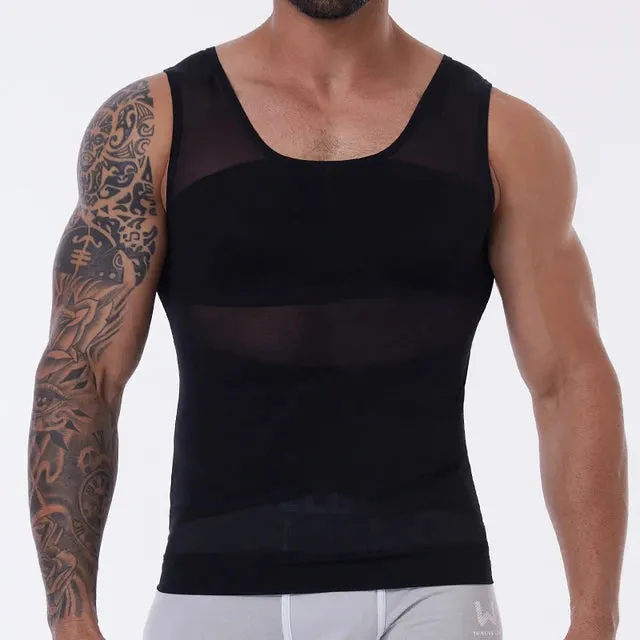 Men's Slimming Compression Shirt - Body Shaper Undershirt