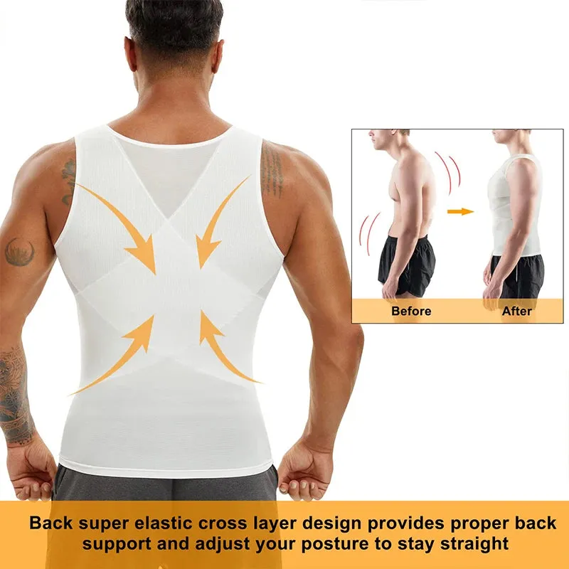 Men's Slimming Compression Shirt - Body Shaper Undershirt