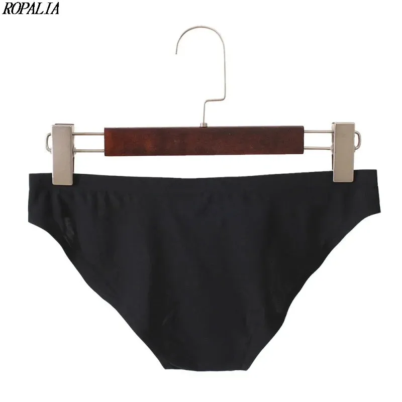 Men's Ultra-Thin Ice Silk Seamless Briefs: Breathable Low-Waist Underwear