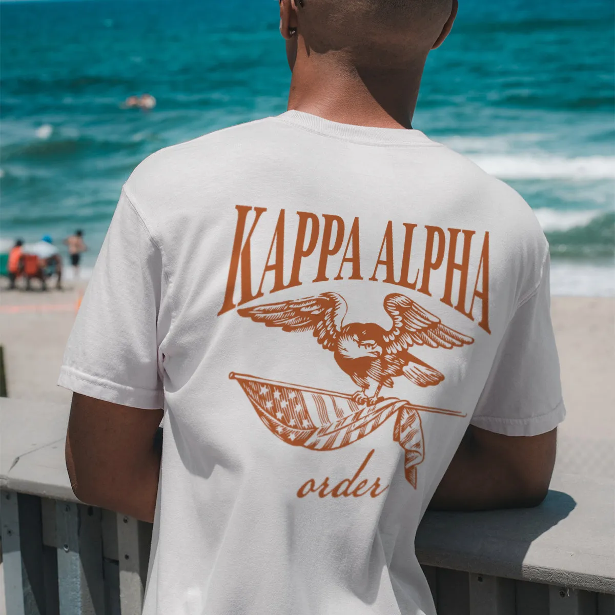 New! Kappa Alpha Comfort Colors Freedom White Short Sleeve Tee