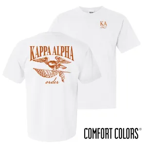 New! Kappa Alpha Comfort Colors Freedom White Short Sleeve Tee