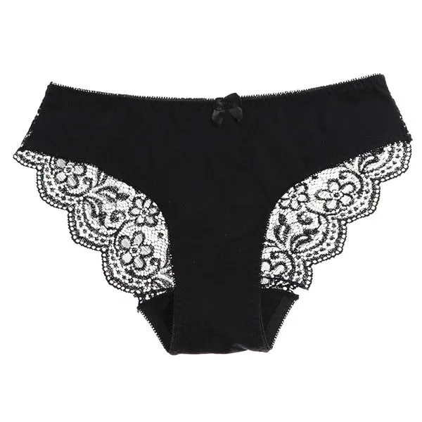 New Women's Briefs Viscose Lace Panties Plus Size Transparent Underwear Ladies Intimates Sexy XL 2XL 3XL High Quality