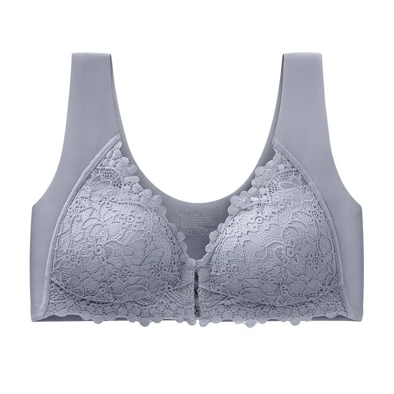 OCW Bra Front Buckle Seamless Lace Breathable Back Support Massage Size M - 6XL