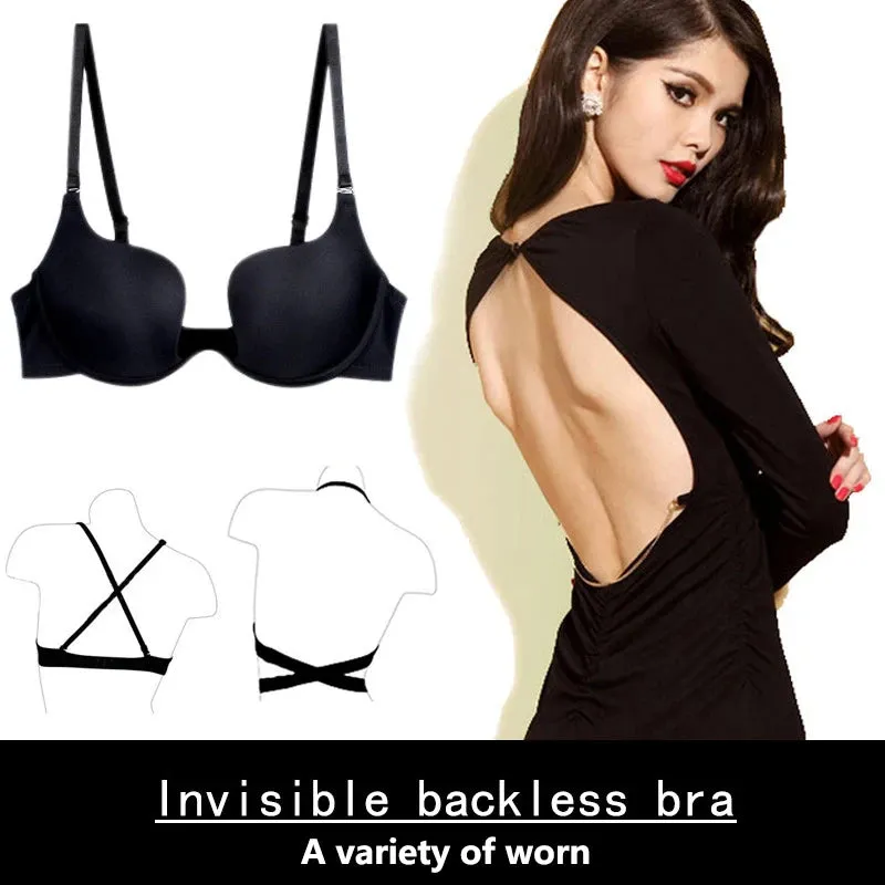 OCW Women Backless Intimates Push Up U Plunge Bra