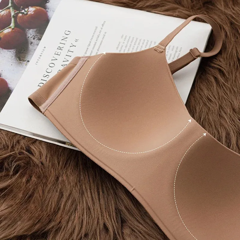 One Piece Seamless Bras Thin Gather Underwear No Steel Rings Bra Soft Comfortable Breathable Underwear Women's Intimates