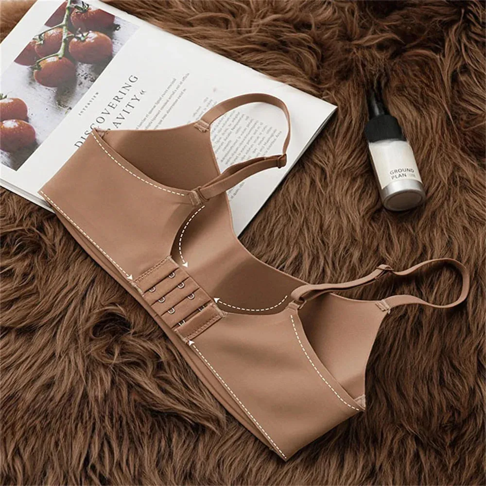 One Piece Seamless Bras Thin Gather Underwear No Steel Rings Bra Soft Comfortable Breathable Underwear Women's Intimates