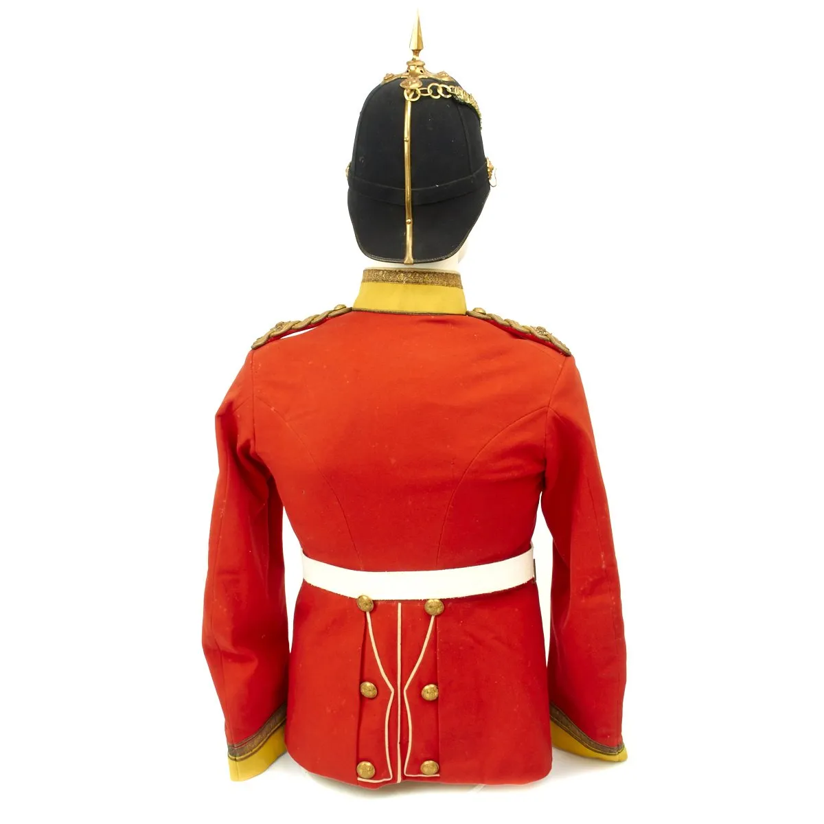 Original British Suffolk Regiment Officer's Uniform Set with Spiked Helmet - Circa 1900